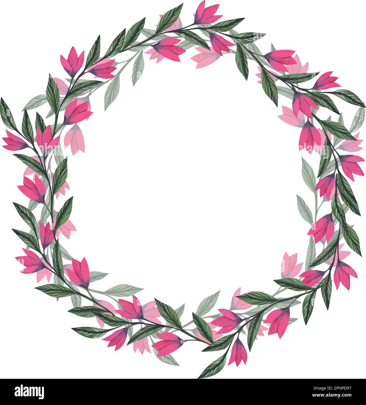 Vector watercolor floral frame with wild flowers, hand drawn template ...
