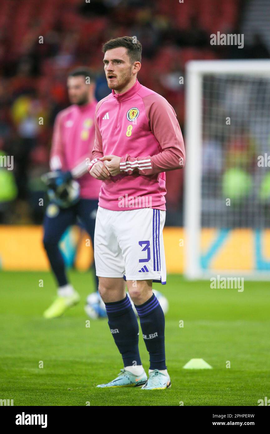 Andy Robertson, full name Andrew Henry Robertson, who plays left back for Liverpool FC, playing