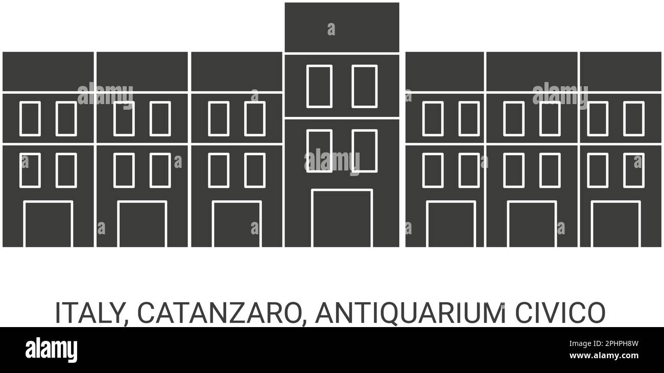 Italy, Catanzaro, Antiquarium Civico, travel landmark vector illustration Stock Vector