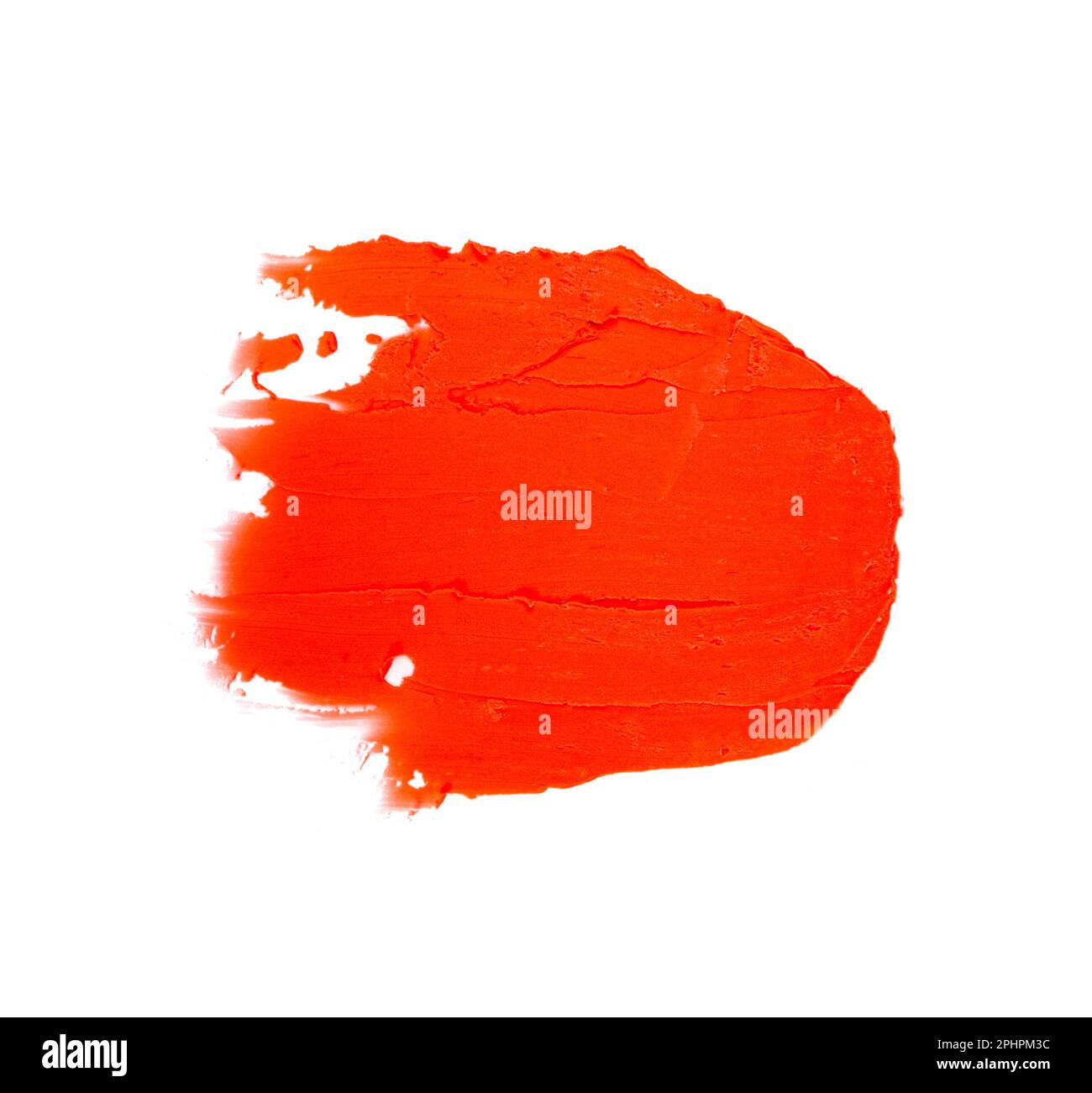 Red Plasticine Smear Isolated, Smeared Modeling Clay Texture