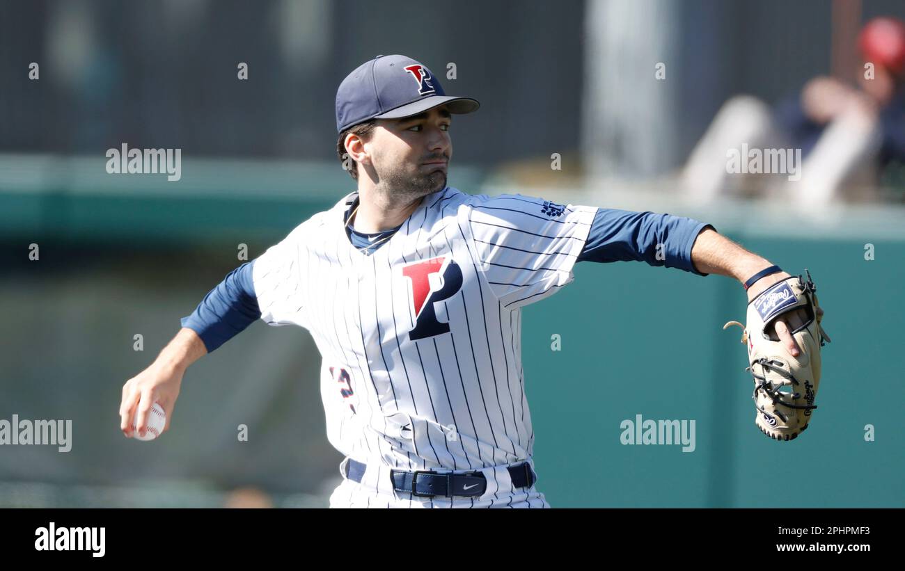 Penn pitcher Cole Zaffiro throws against Harvard during an NCAA baseball  game on Sunday, March 26, 2023 in Philadelphia. (AP Photo/Jason E. Miczek  Stock Photo - Alamy