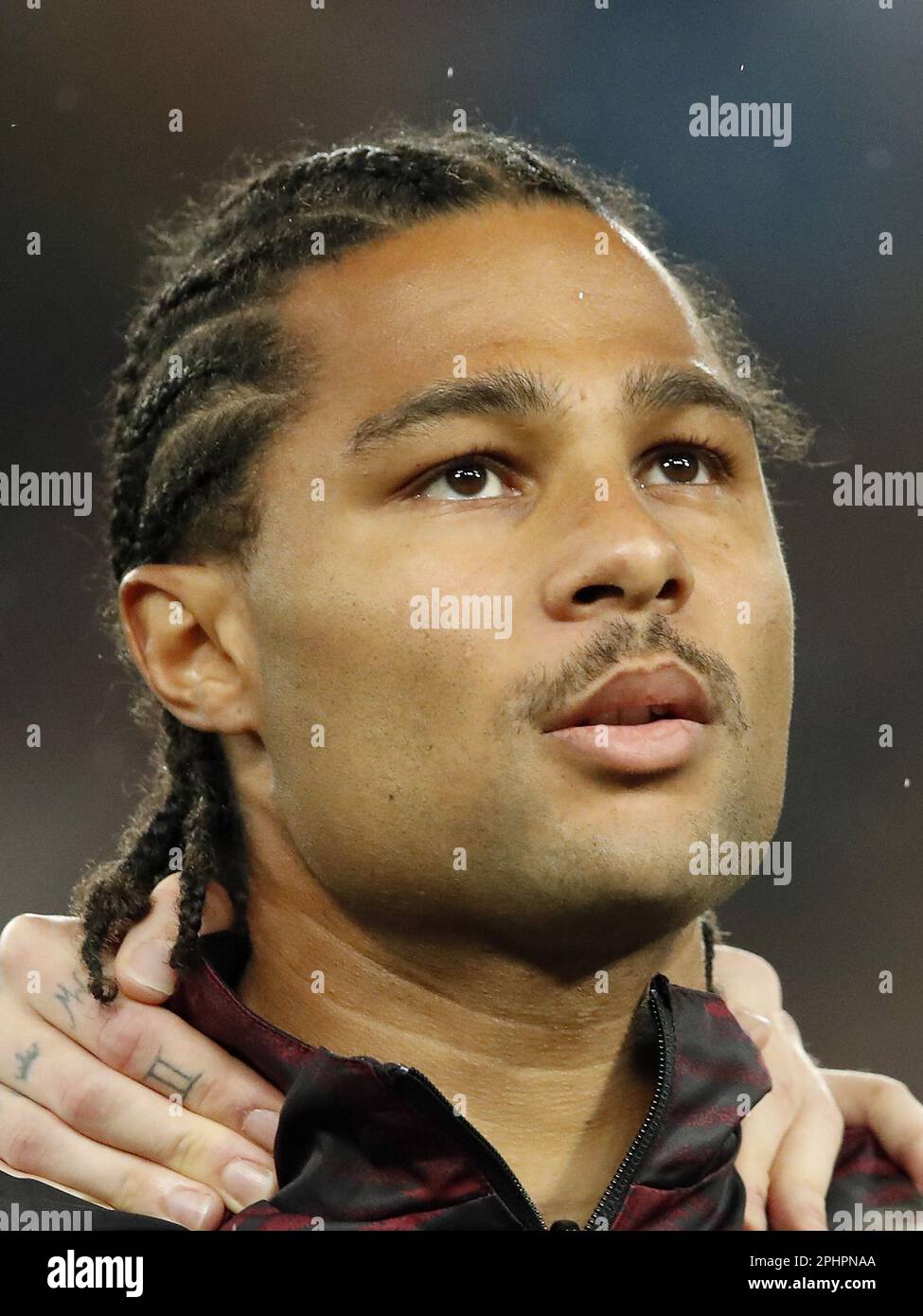 COLOGNE - Serge Gnabry of Germany during the friendly match between Germany and Belgium at Rheinenergie stadium on March 28, 2023 in Cologne, Germany. AP | Dutch Height | BART STOUTJESDYK Stock Photo