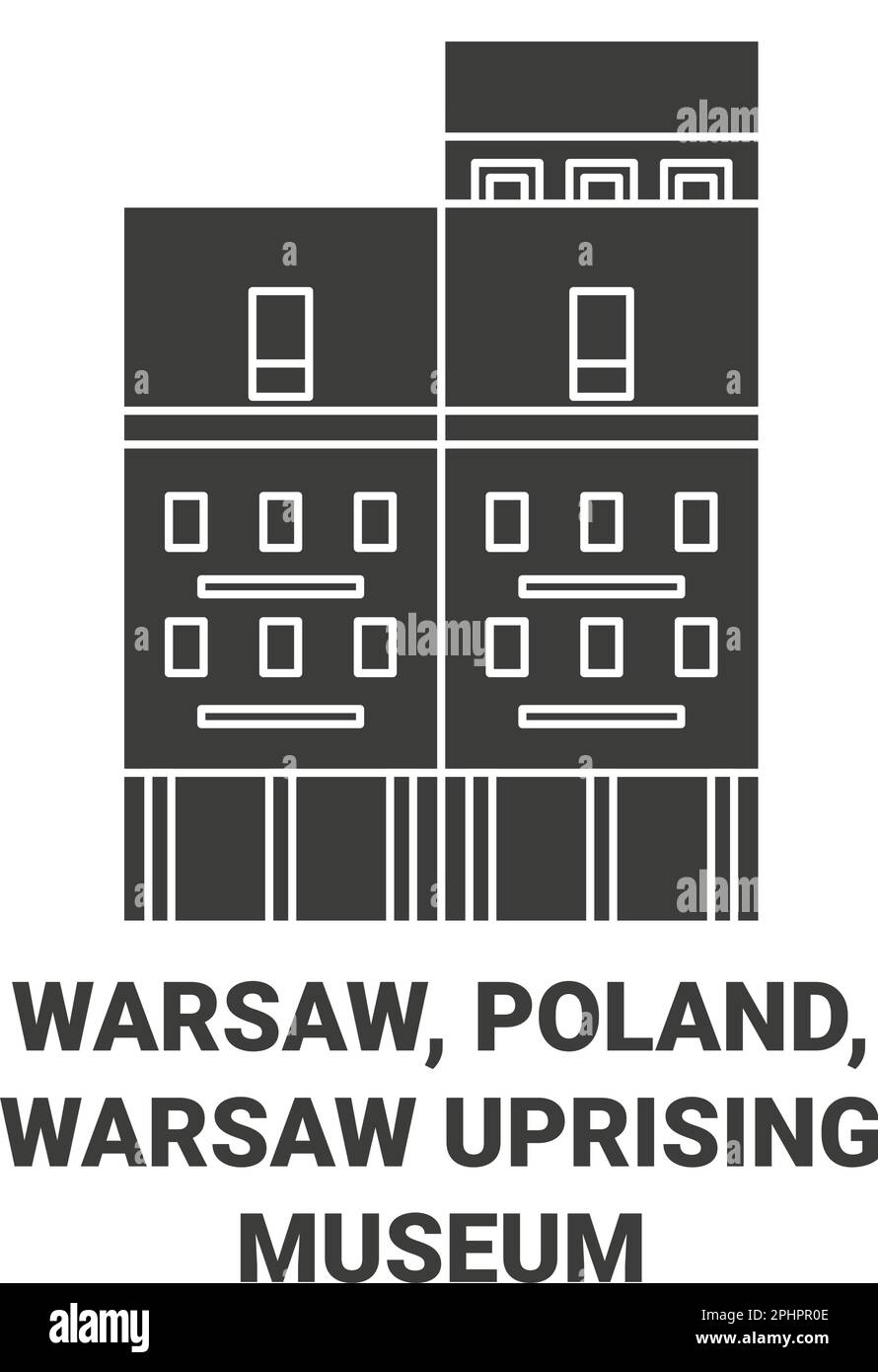 Poland, Warsaw, Warsaw Uprising Museum travel landmark vector illustration Stock Vector
