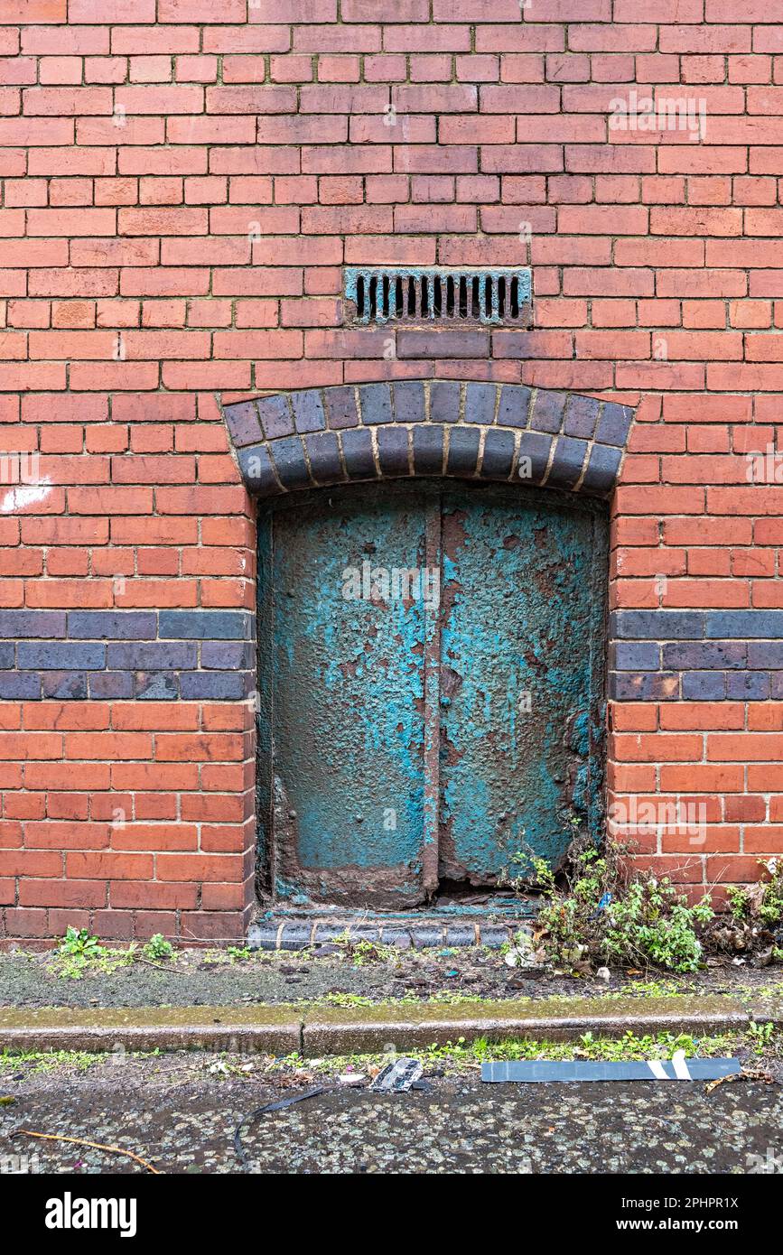 Liverpool dockland warehouse doors Stock Photo