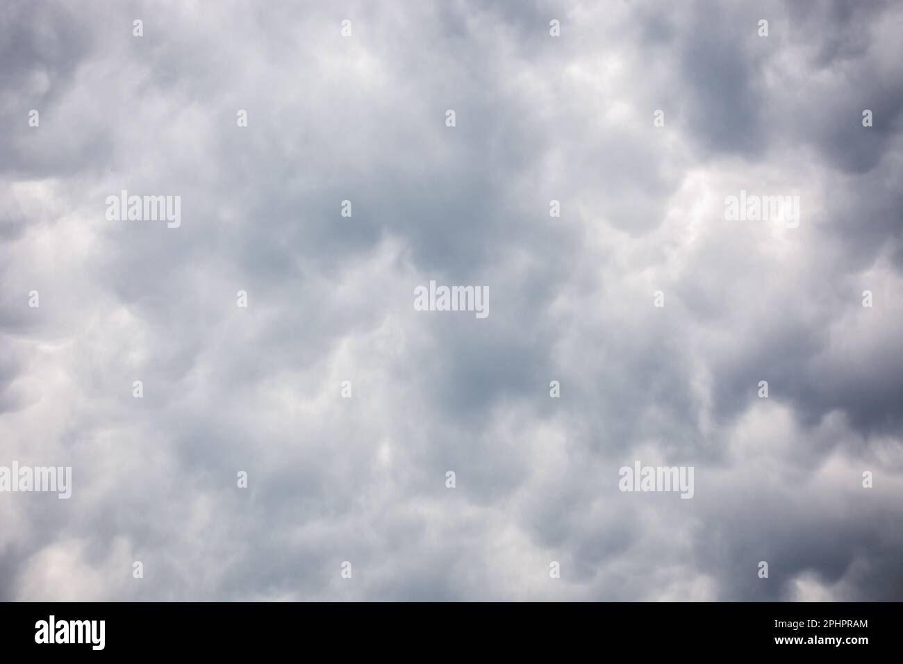 sky covered with heavy rainy clouds. bad weather forecast Stock Photo