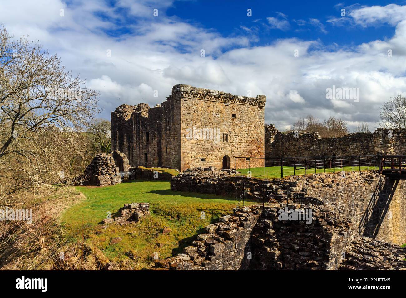 View of Craignethan Castle Stock Photo