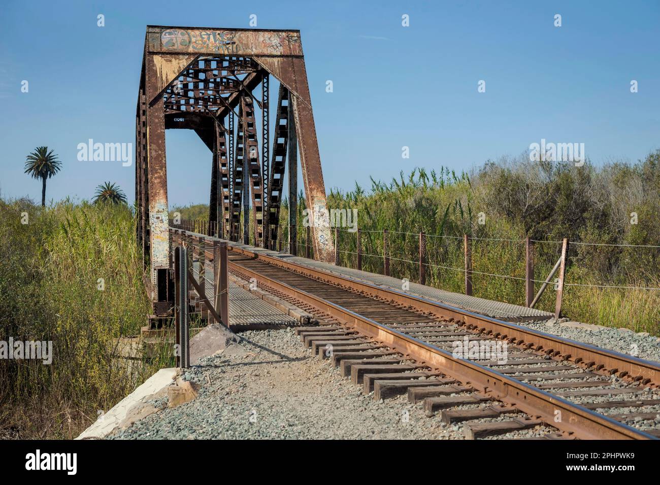 Old railway bridge at Ventura, California Stock Photo Alamy