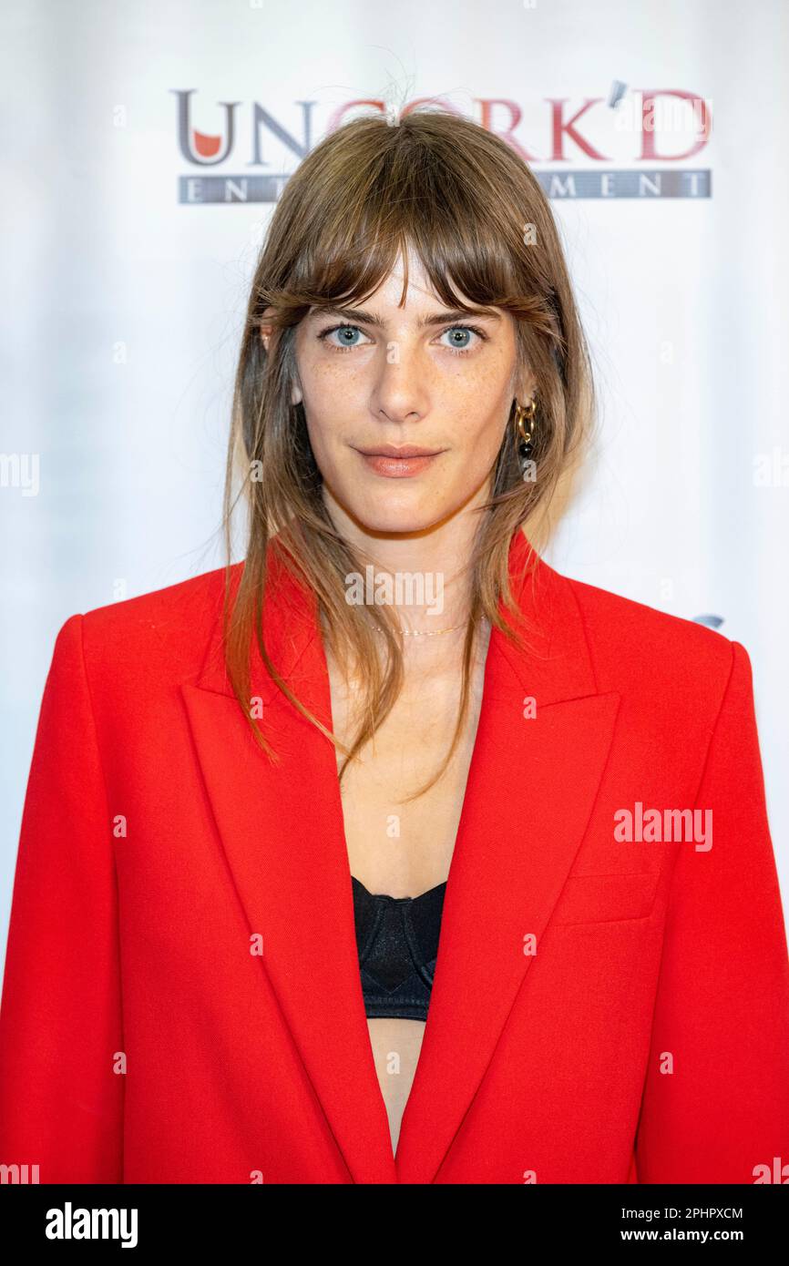 Actress Emily Labowe attends World Premiere of Latigo Films "Hunt Club” at TCL Chinese Theater, Los Angeles, CA on March 28, 2023 Stock Photo