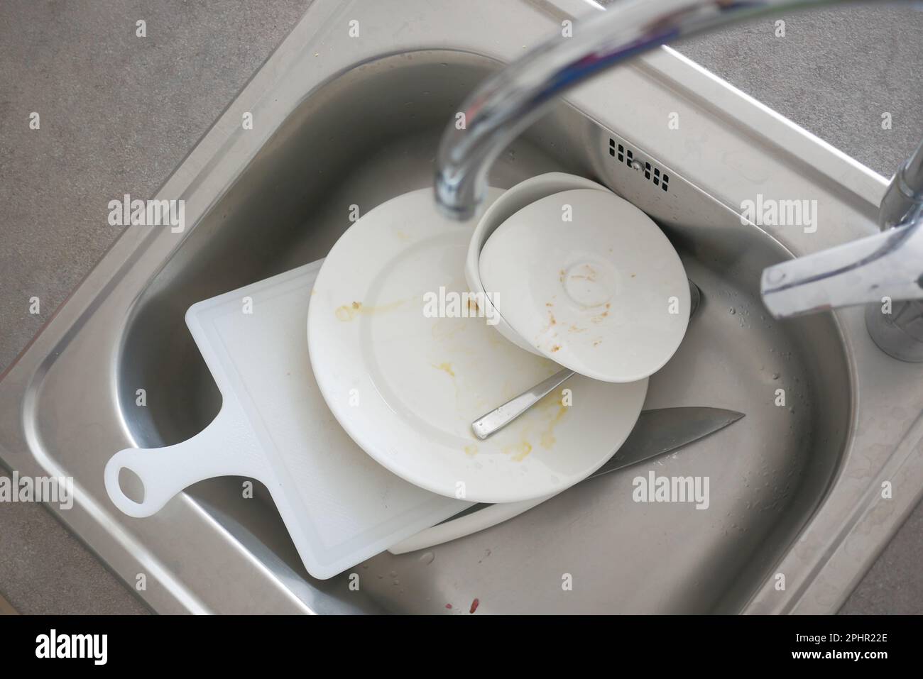 Dirty dishes in the sink Stock Photo Alamy