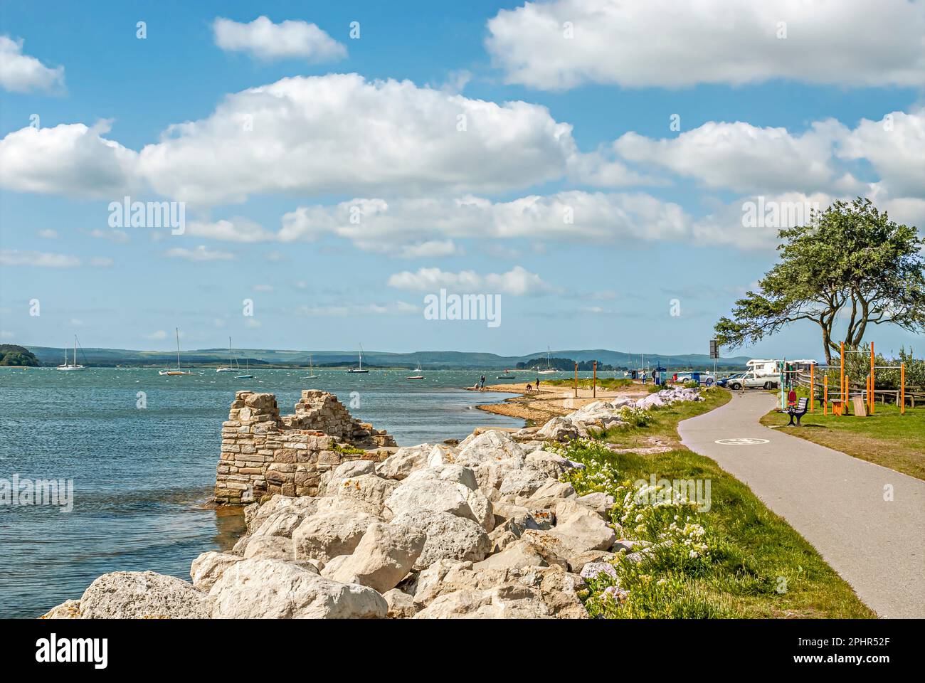 Seascape at Poole Harbour in Dorset, England Stock Photo