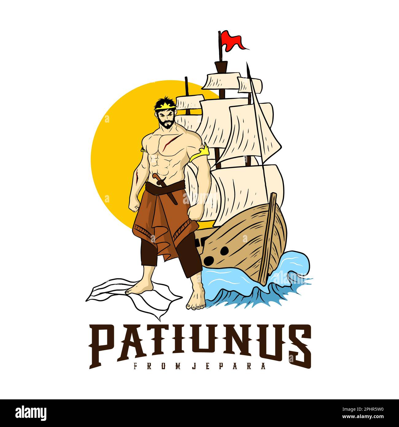 Hari pahlawan nasional means happy indonesian national heroes day Stock 