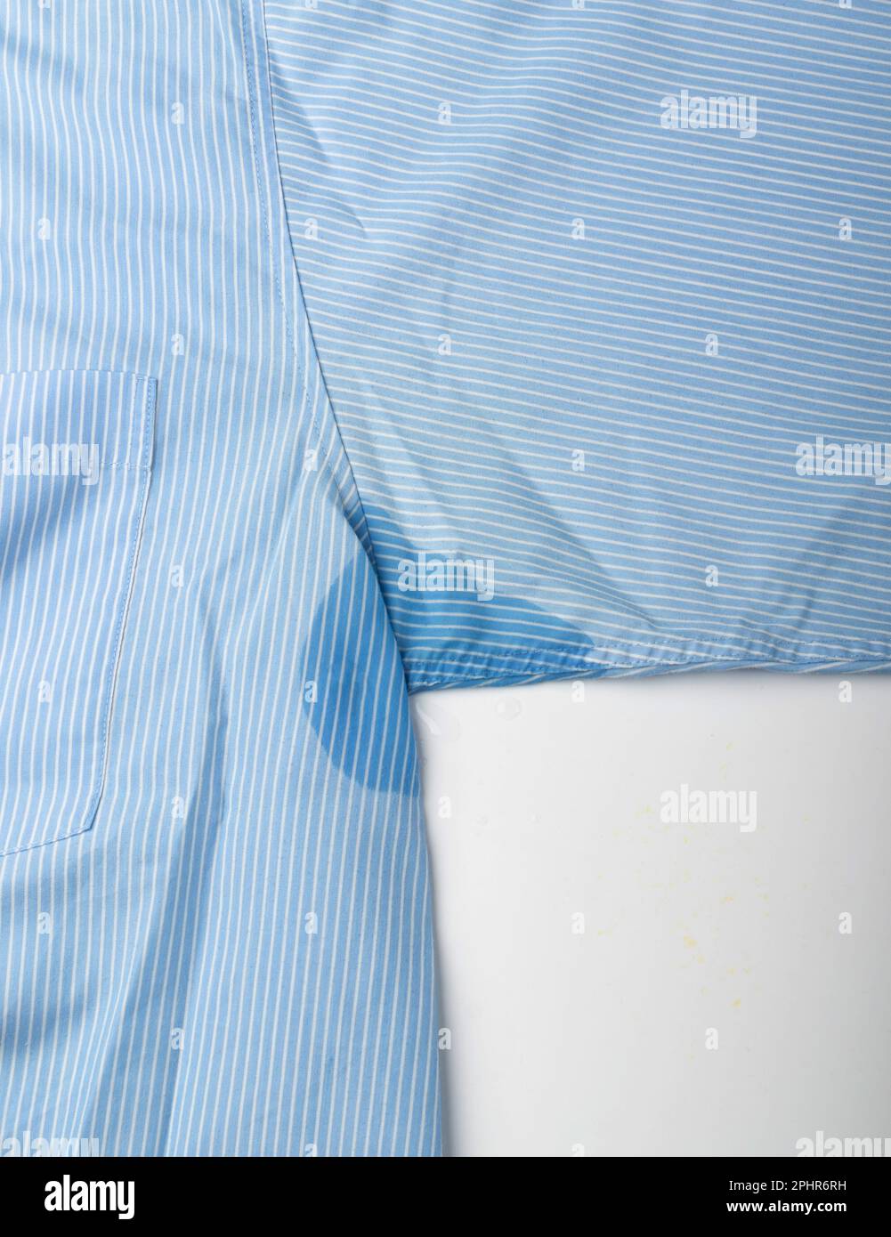 Wet Armpit on Blue Shirt, Sweaty Arm Pit, Armpits Problem, Wet Underarm