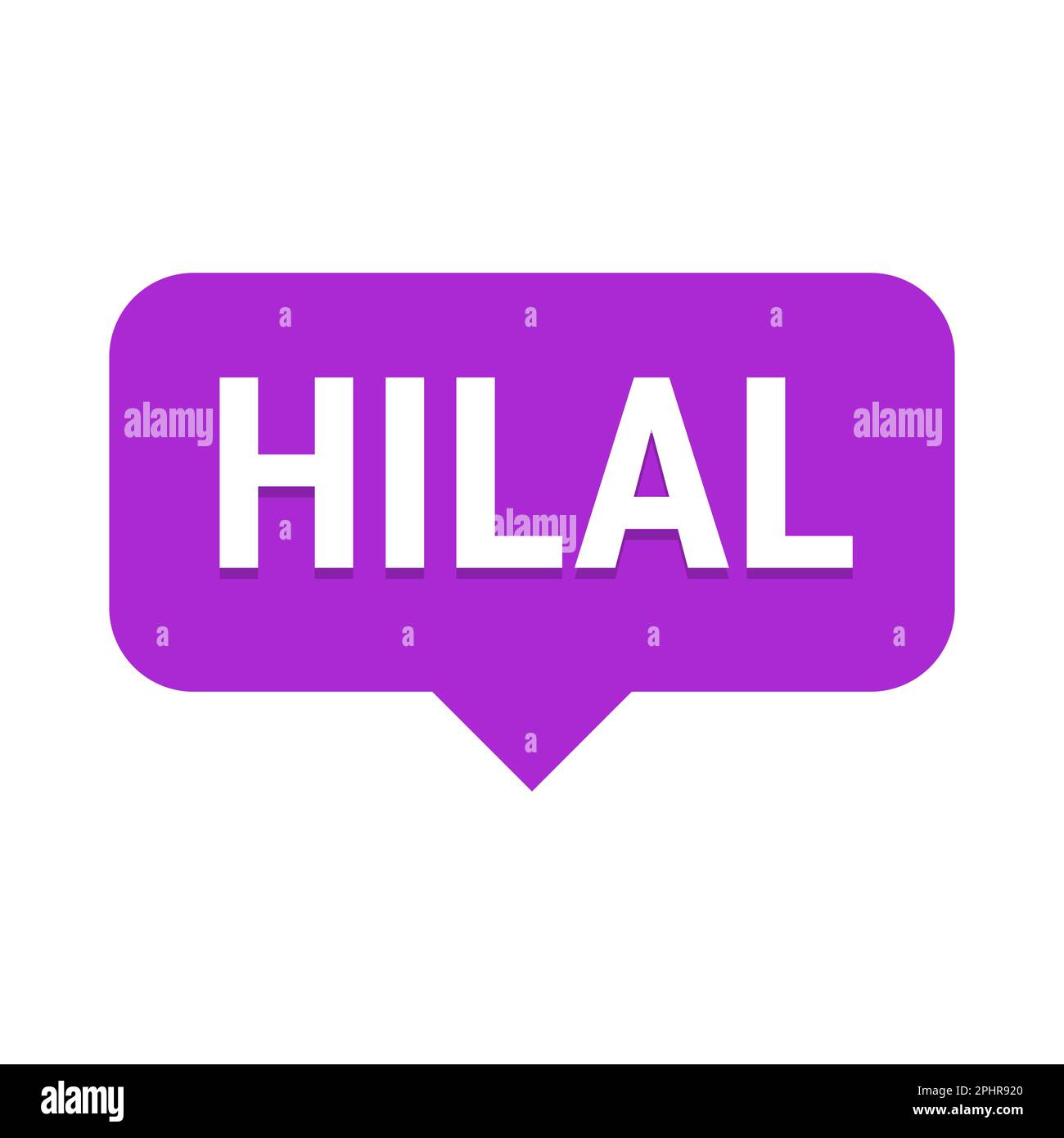Hilal Sighting Purple Vector Callout Banner with Information on the
