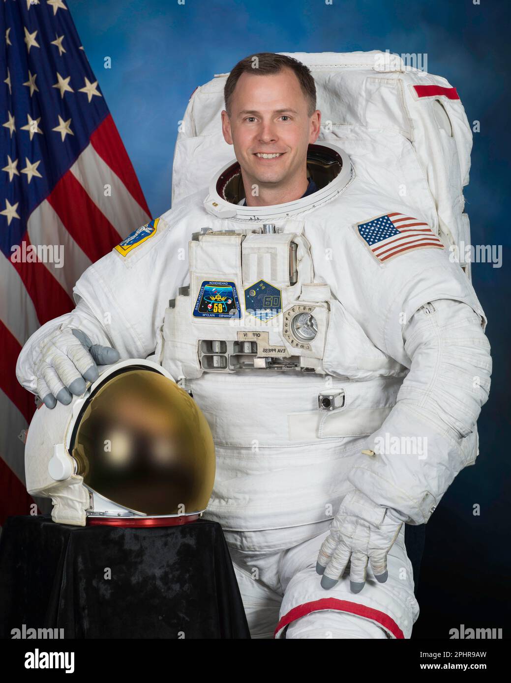 NASA Astronaut Portrait, Expedition 57/58 Crew Member Nick Hague Stock Photo