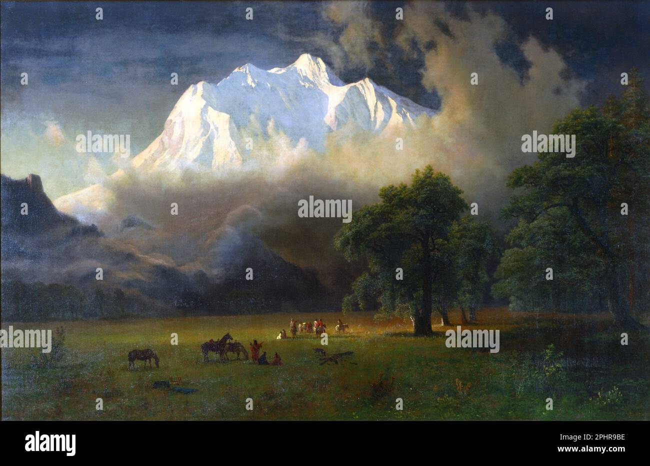 Mount Adams, Washington, 1875, Painting by Albert Bierstadt Stock Photo