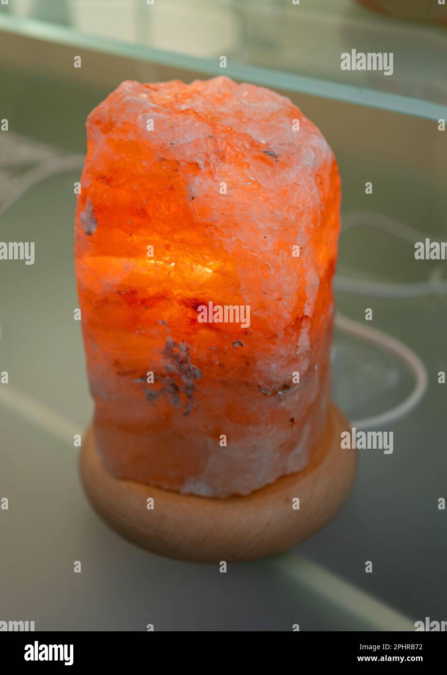 Himalayan Salt Lamp, Pink Salt Crystal Lantern, Glowing Salt Lamp with
