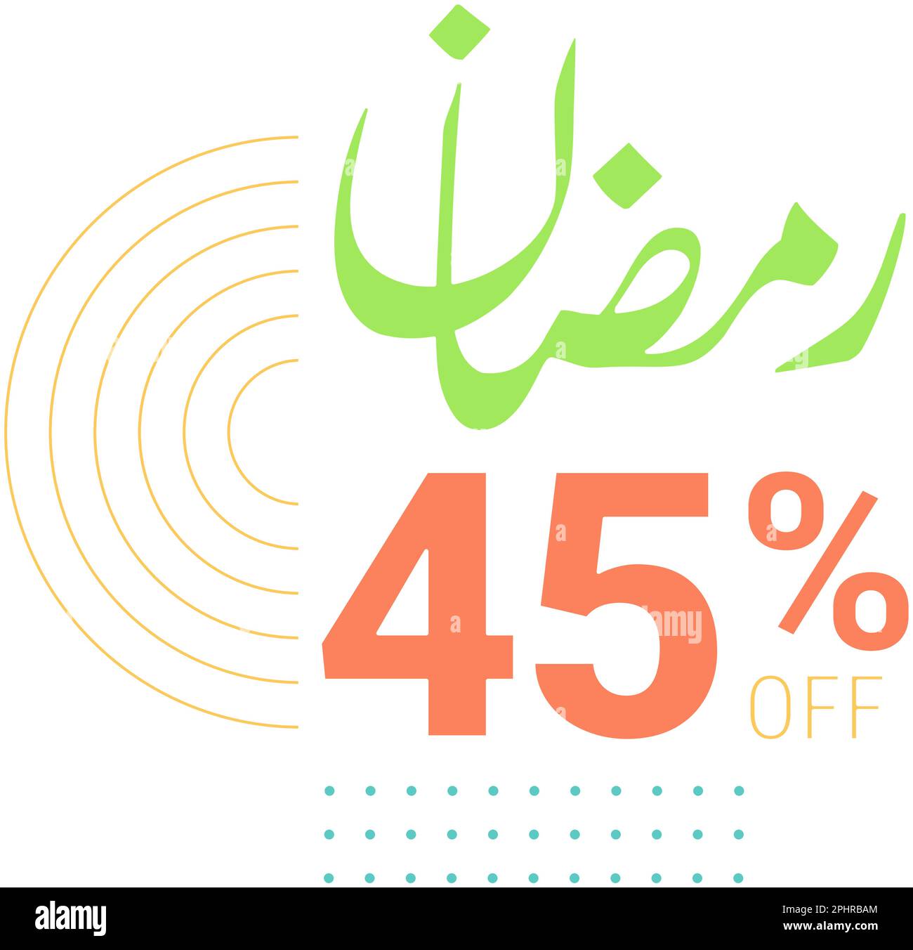 Exclusive Ramadan Discounts Up to 45 Off Green Banner with Arabic
