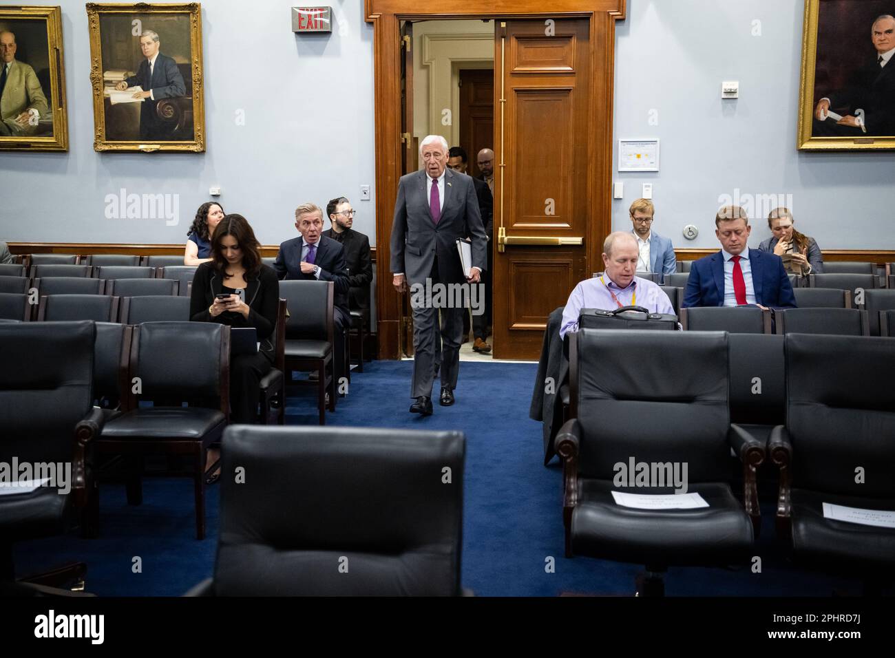 Washington, USA. 29th Mar, 2023. Representative Steny Hoyer (D-MD), Subcommittee Ranking Member, arrives before a House Appropriations Subcommittee hearing on the 2024 SEC budget, at the U.S. Capitol, in Washington, DC, on Wednesday, March 29, 2023. (Graeme Sloan/Sipa USA) Credit: Sipa USA/Alamy Live News Stock Photo