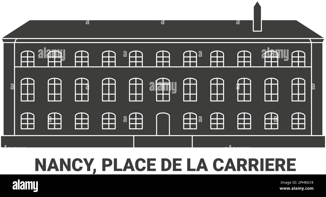 France, Nancy, Place De La Carriere travel landmark vector illustration Stock Vector