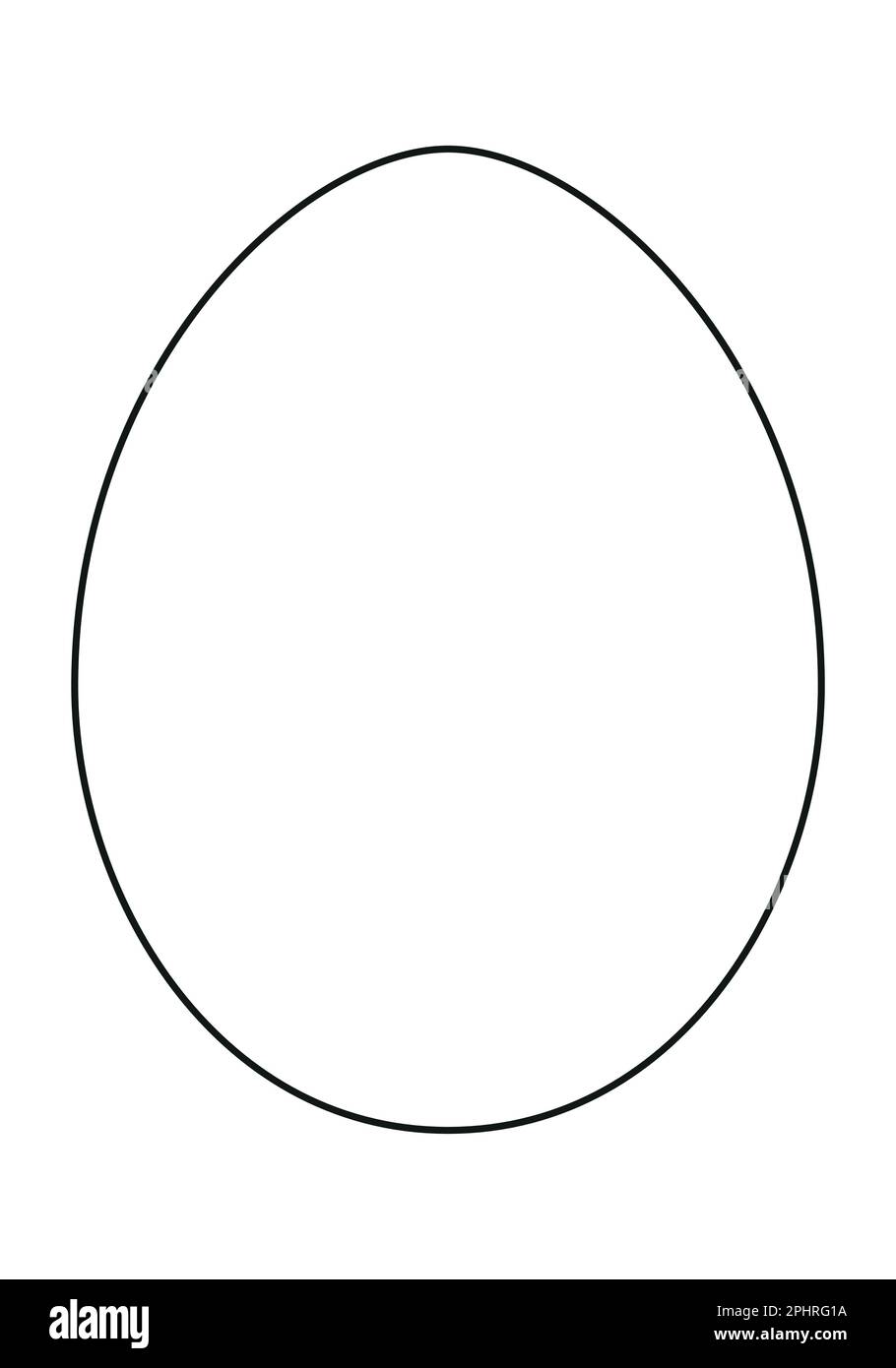 Egg black and white outline vector illustration on white background