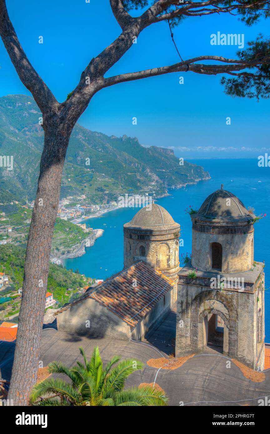 Detail of villa rufolo in the town of ravello hi-res stock photography ...