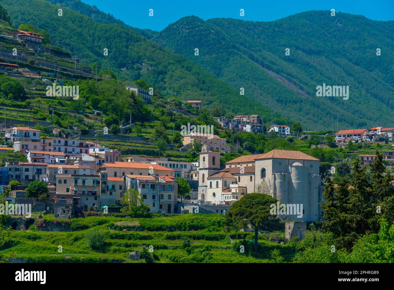 Aerial view of Italian town Ravello Stock Photo - Alamy