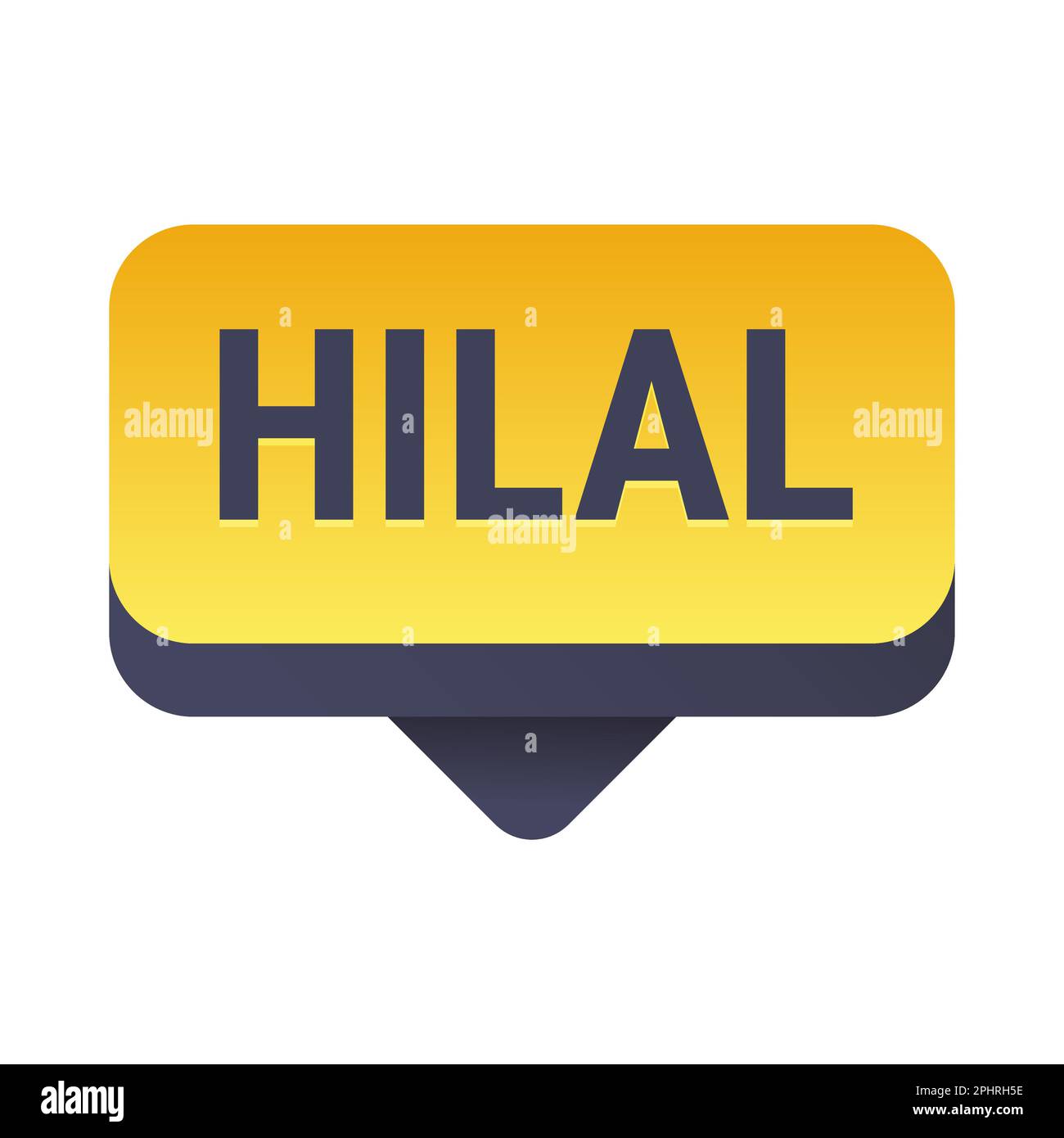 Hilal Sighting Yellow Vector Callout Banner with Information on the