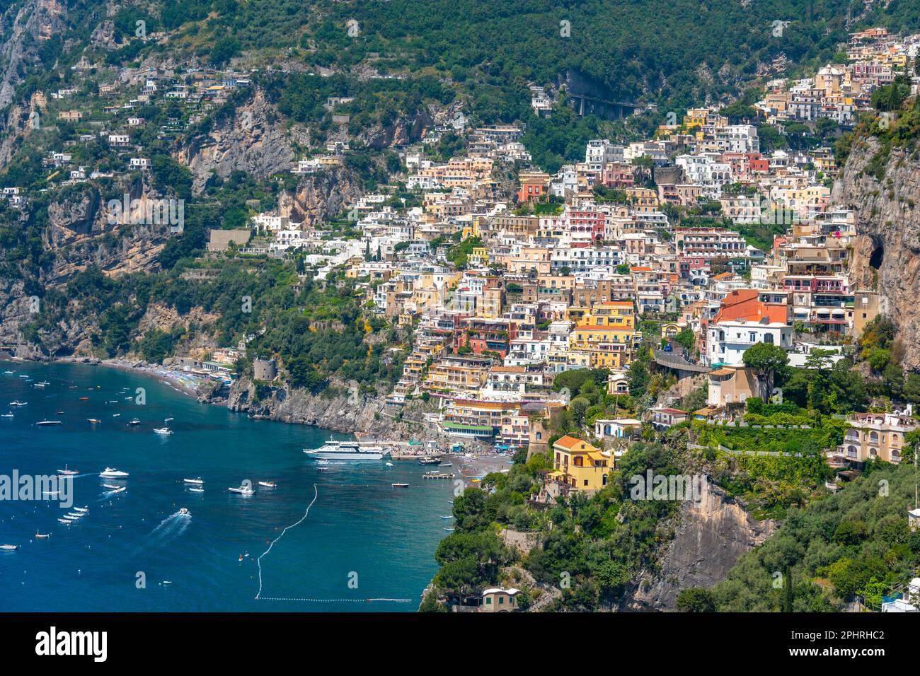 Panorama of Costiera Amalfitana at Positano, Italy Stock Photo - Alamy