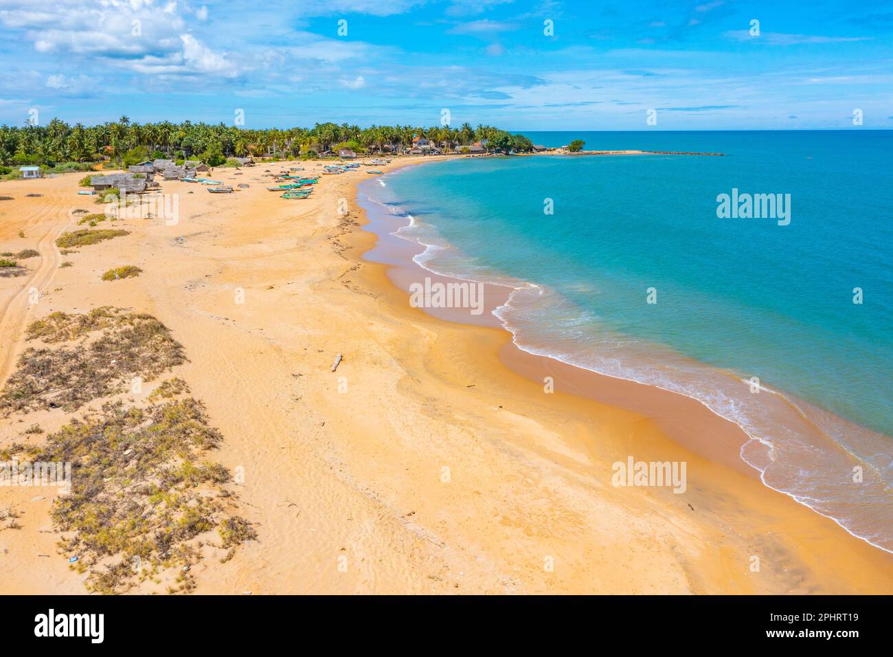 Aerial view of Kalpitiya beach in Sri Lanka. Stock Photo