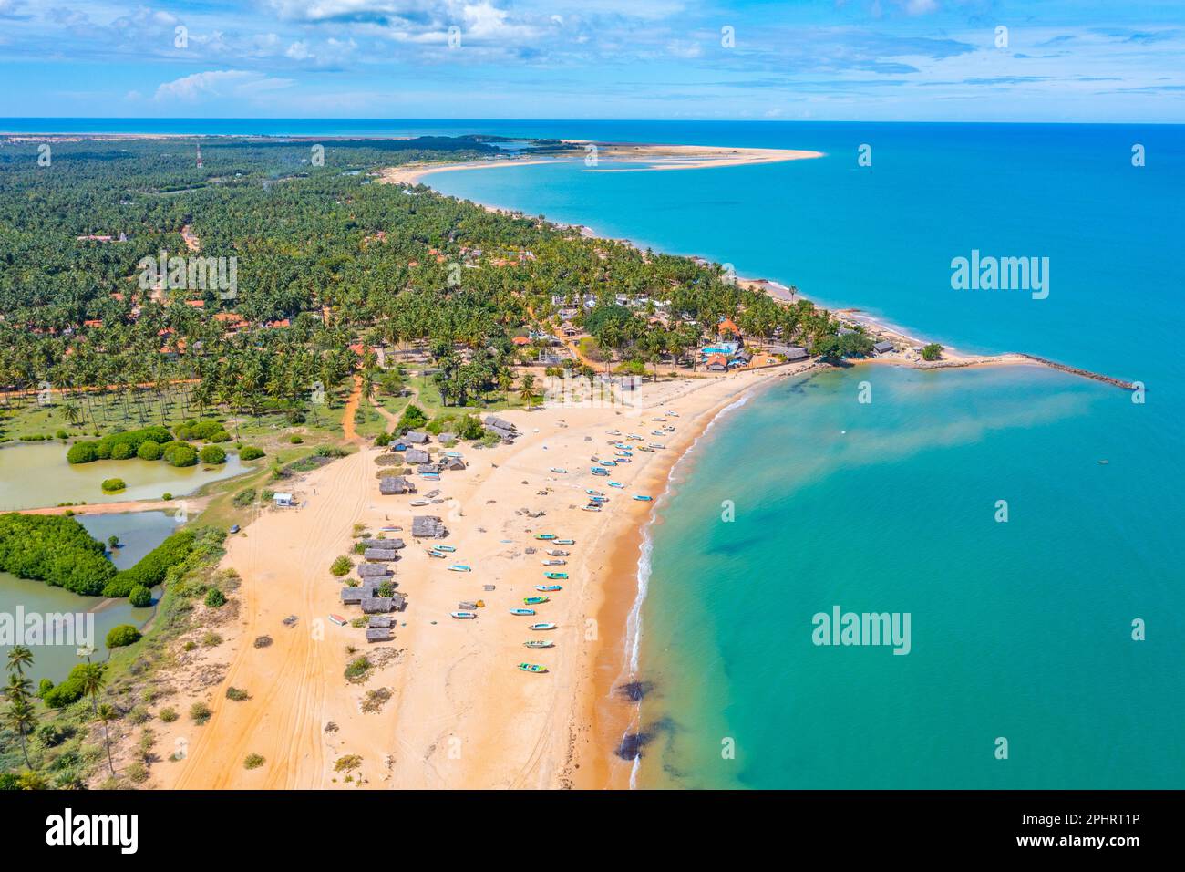 Aerial view of Kalpitiya beach in Sri Lanka. Stock Photo