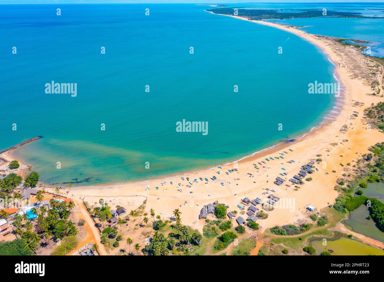 Aerial view of Kalpitiya beach in Sri Lanka. Stock Photo