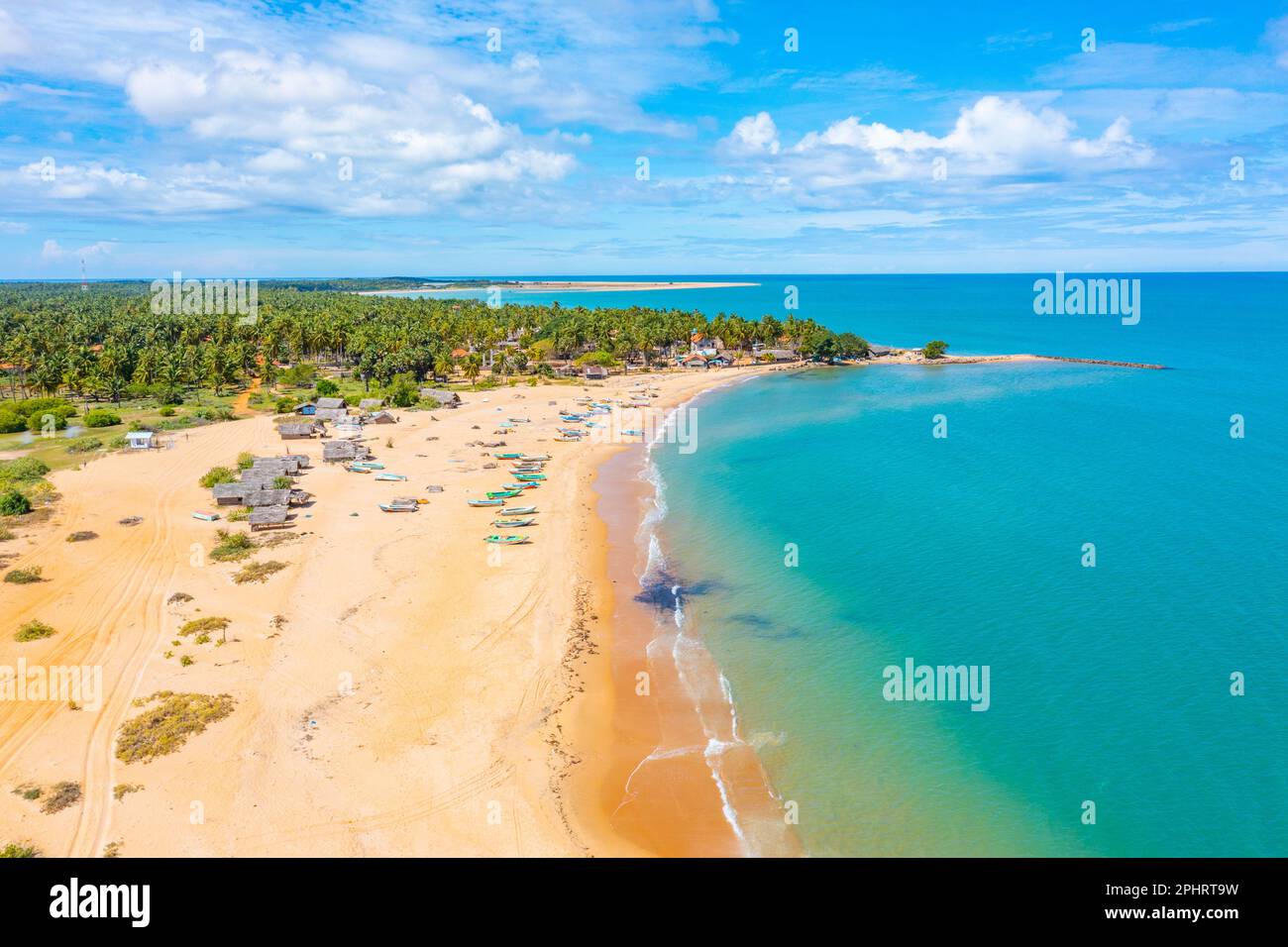 Aerial view of Kalpitiya beach in Sri Lanka. Stock Photo