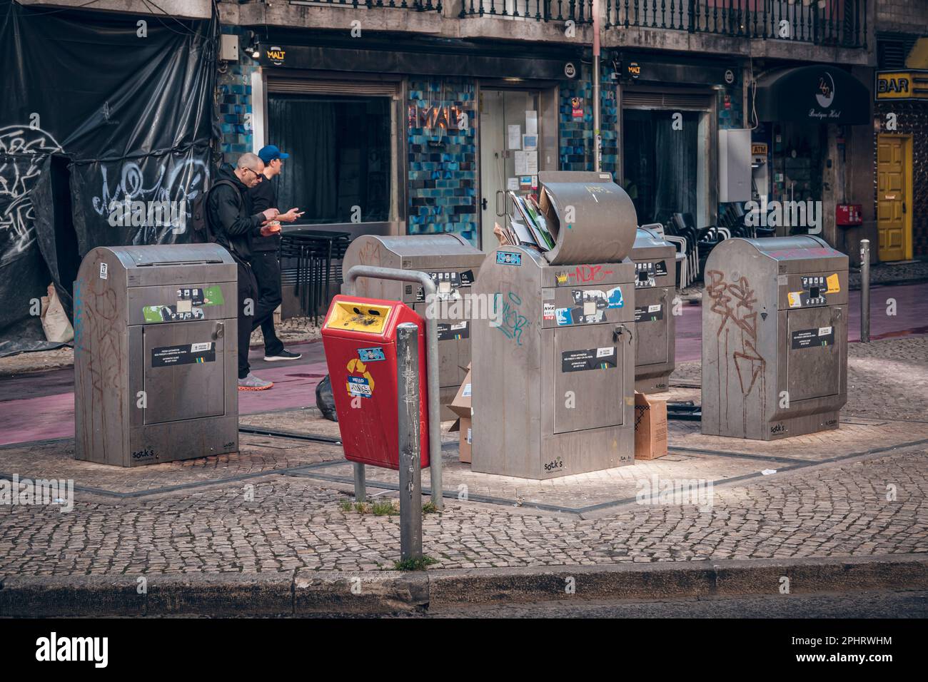 Garbage collection system in the city of lisbon hires stock