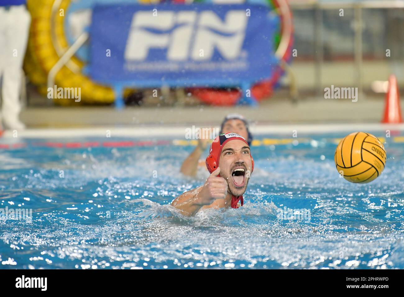 Trieste, Italy. 29th Mar, 2023. Egon Jurisic (Telimar Palermo) during Pallanuoto Trieste vs Telimar, Waterpolo Italian Serie A match in Trieste, Italy, March 29 2023 Credit: Independent Photo Agency/Alamy Live News Stock Photo