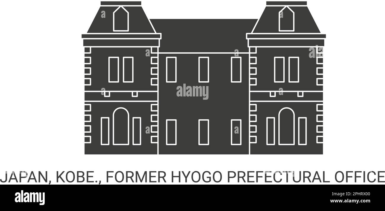 Japan, Kobe., Former Hyogo Prefectural Office, travel landmark vector ...