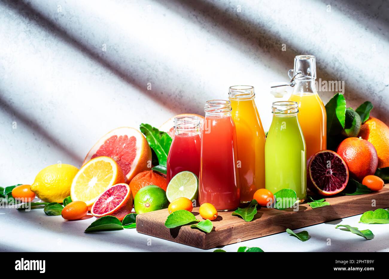 Summer beverages. Citrus fruit juices, fresh and smoothies, food