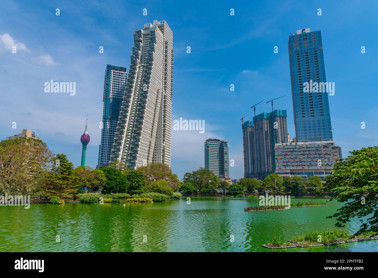 Skyline of Colombo behind South Beira lake, Sri Lanka Stock Photo - Alamy