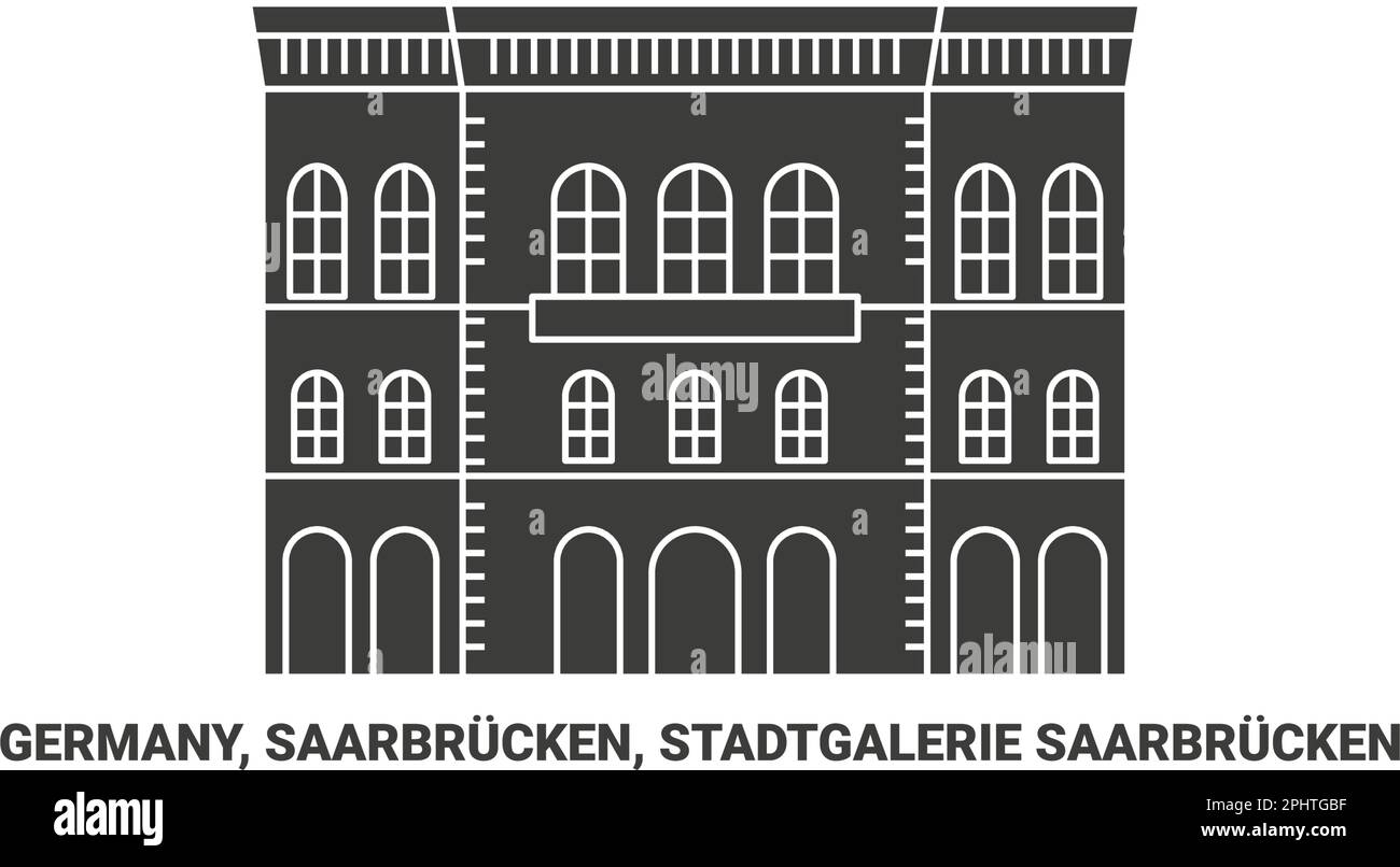Germany, Saarbrucken, Stadtgalerie Saarbrucken travel landmark vector