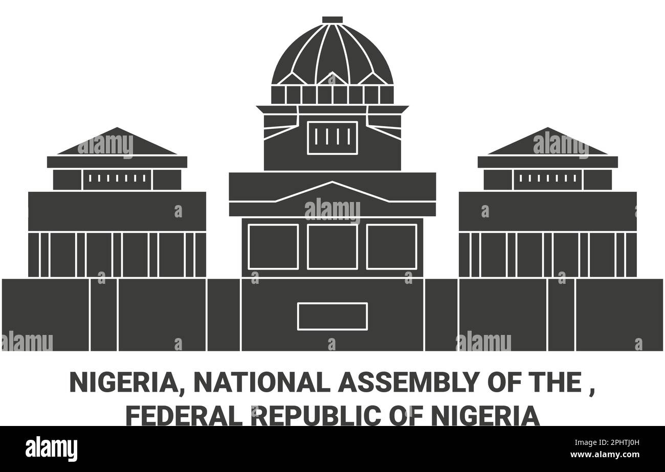 Nigeria, National Assembly Of The , Federal Republic Of Nigeria travel landmark vector illustration Stock Vector