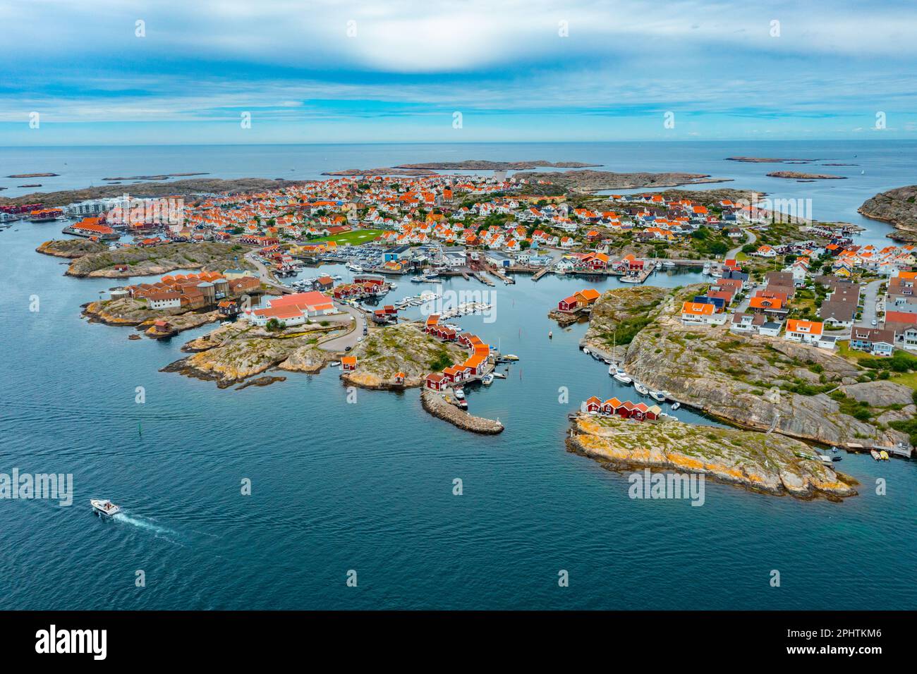 Panorama view of Swedish town Smögen Stock Photo - Alamy
