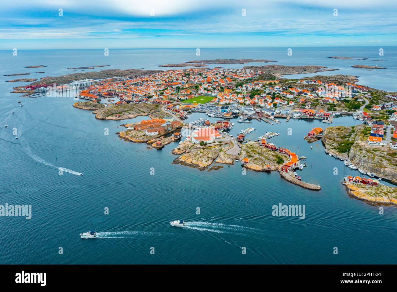 Panorama view of Swedish town Smögen Stock Photo - Alamy
