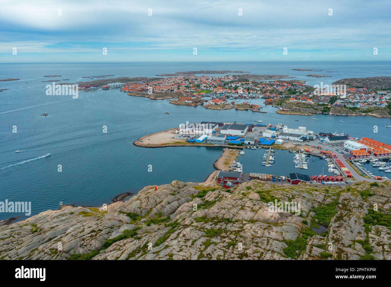Panorama view of Swedish town Smögen Stock Photo - Alamy