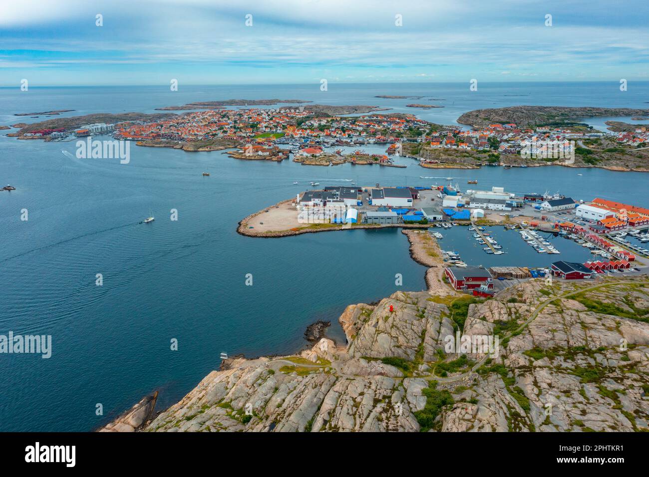 Panorama view of Swedish town Smögen Stock Photo - Alamy