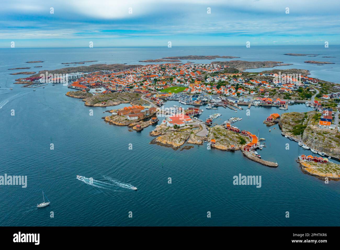 Panorama view of Swedish town Smögen Stock Photo - Alamy