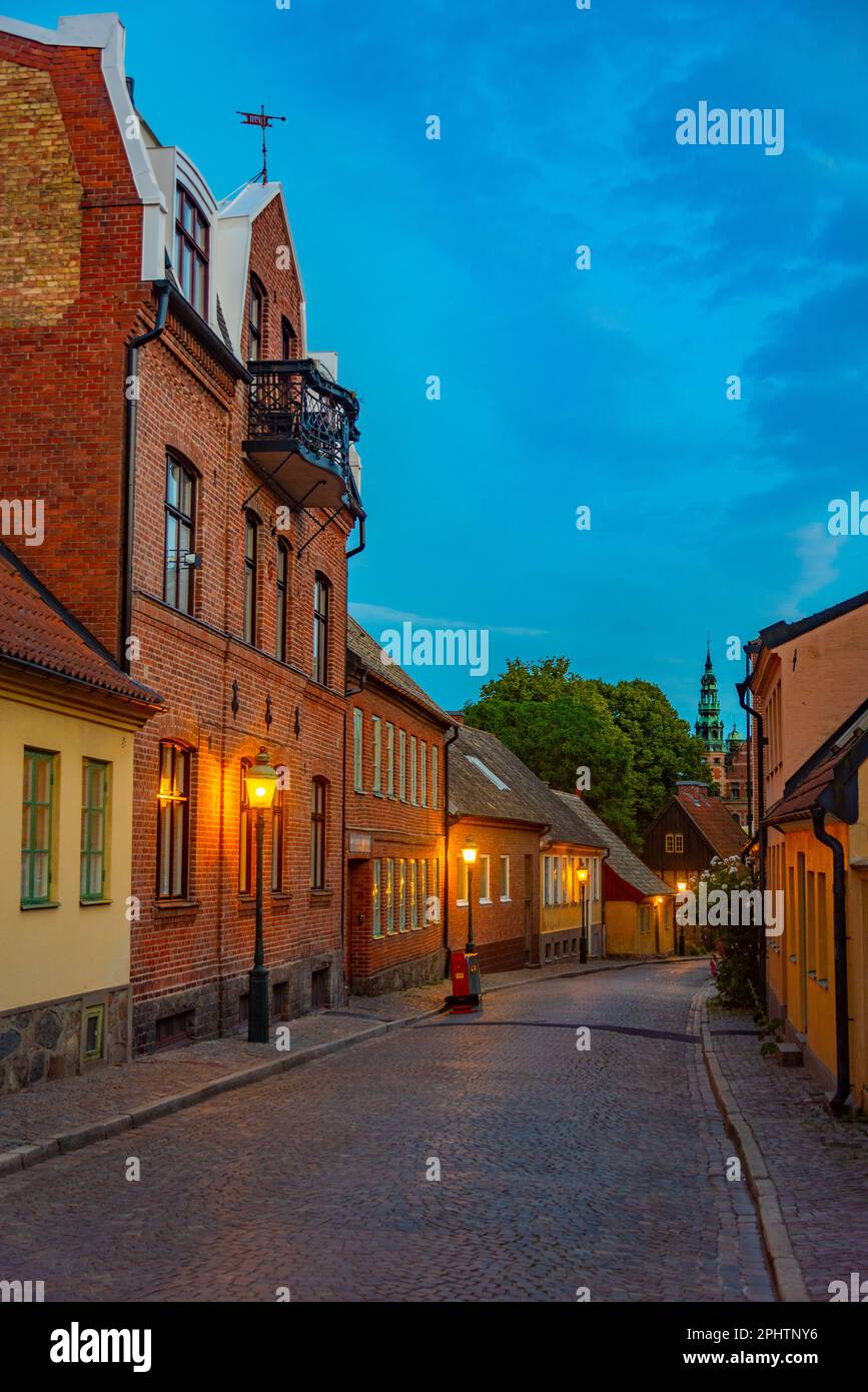 Old town street in Lund, Sweden Stock Photo Alamy
