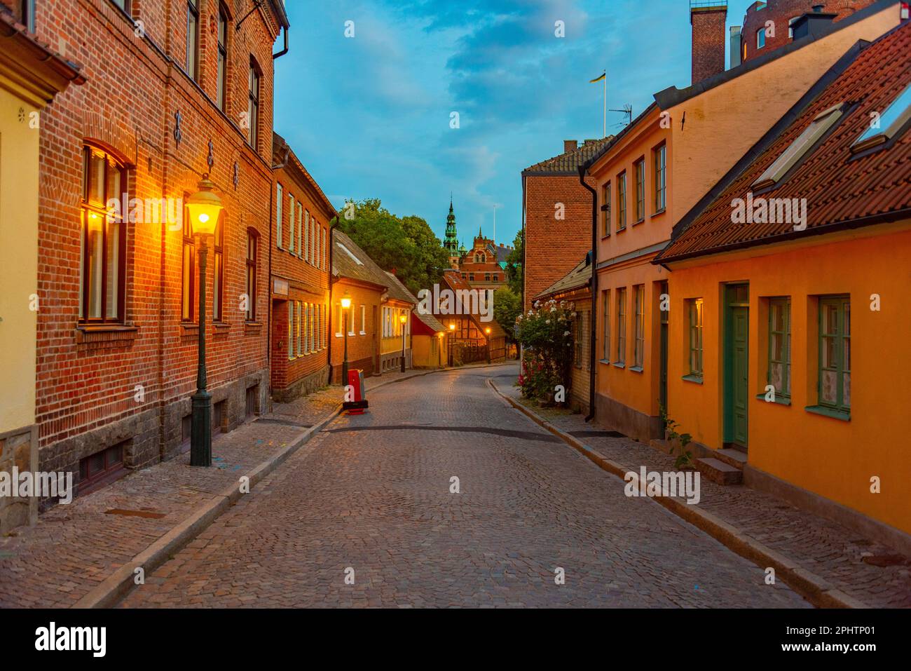 Old town street in Lund, Sweden Stock Photo Alamy