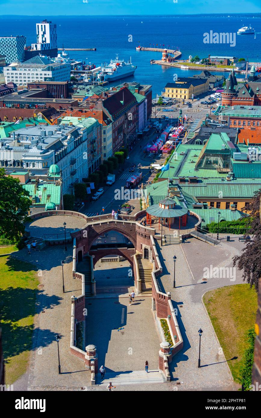 Aerial view of Swedish town Helsingborg Stock Photo - Alamy, image size:867x1390