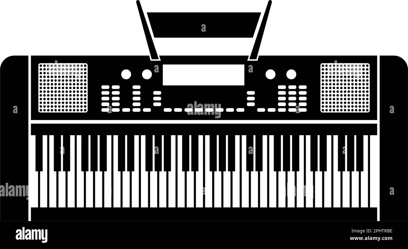 Simple harmony piano key and modern synth design Stock Vector Image
