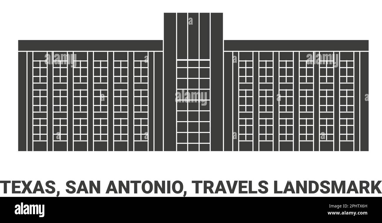 United States, Texas, San Antonio, Travels Landsmark, travel landmark vector illustration Stock Vector