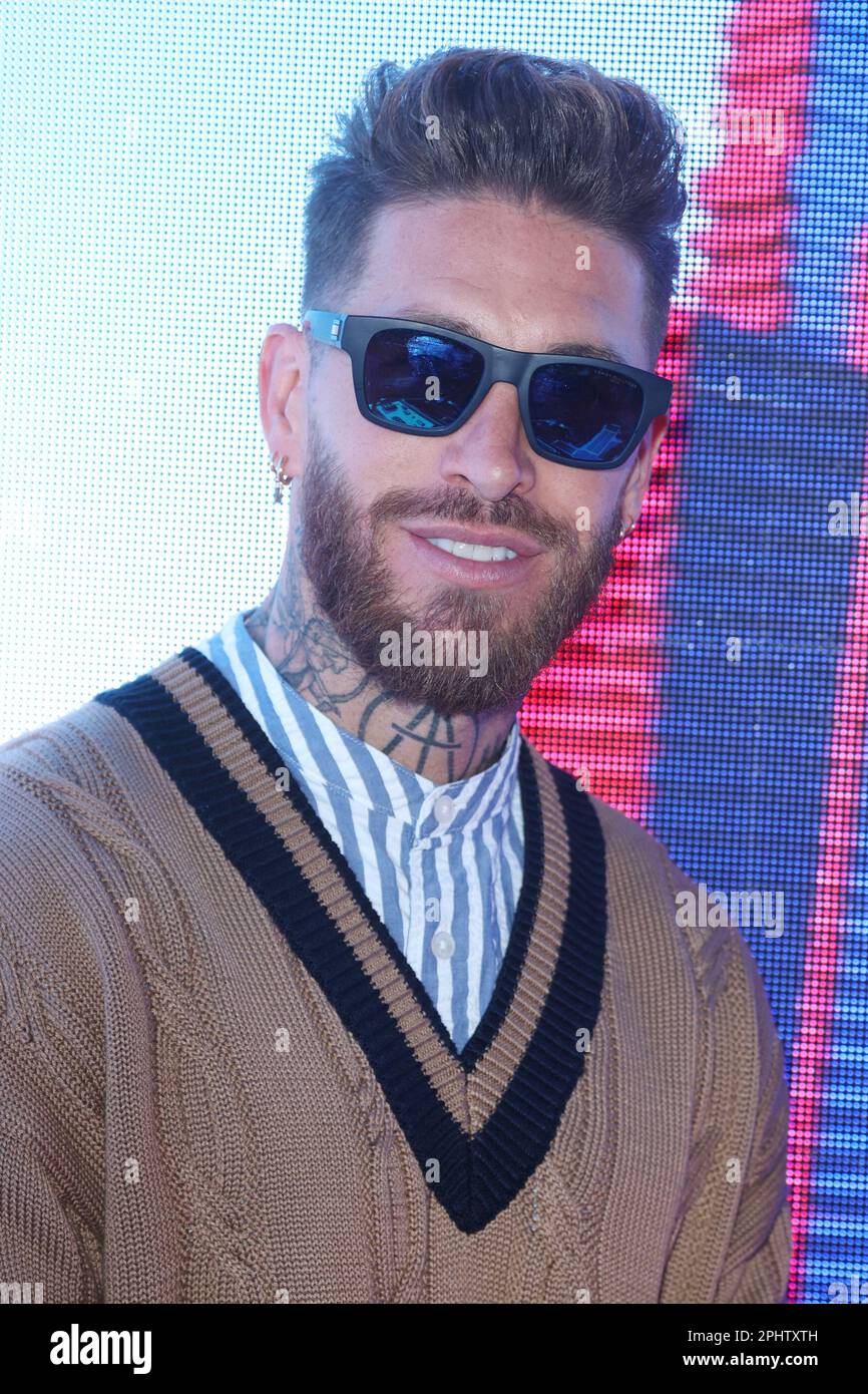 Paris, France on March 29, 2023. Sergio Ramos attends the Launch of Sports  Glasses By Tommy Hilfiger at Palais De Tokyo in Paris, France on March 29,  2023. Photo by Jerome Dominé/ABACAPRESS.COM